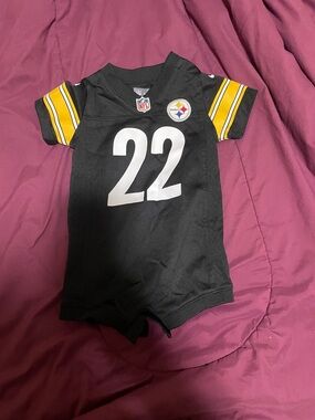 Pittsburgh Steelers Infant Black Football Romper